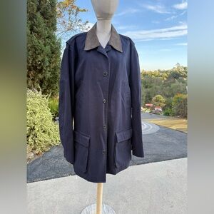 Lands End 90s Collar Leather Coverall Hunting Jacket XL Big tall